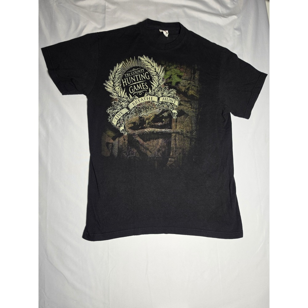Delta Pro Weight Tri County Hunting Games Mossy Oak Camo Graphic T-Shirt Mens M